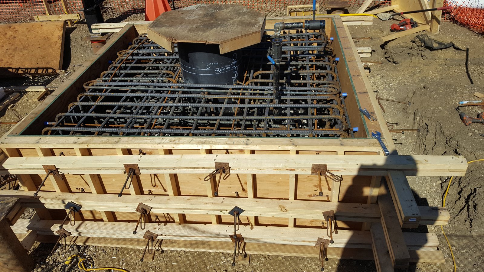 New pump foundations and concrete civil works